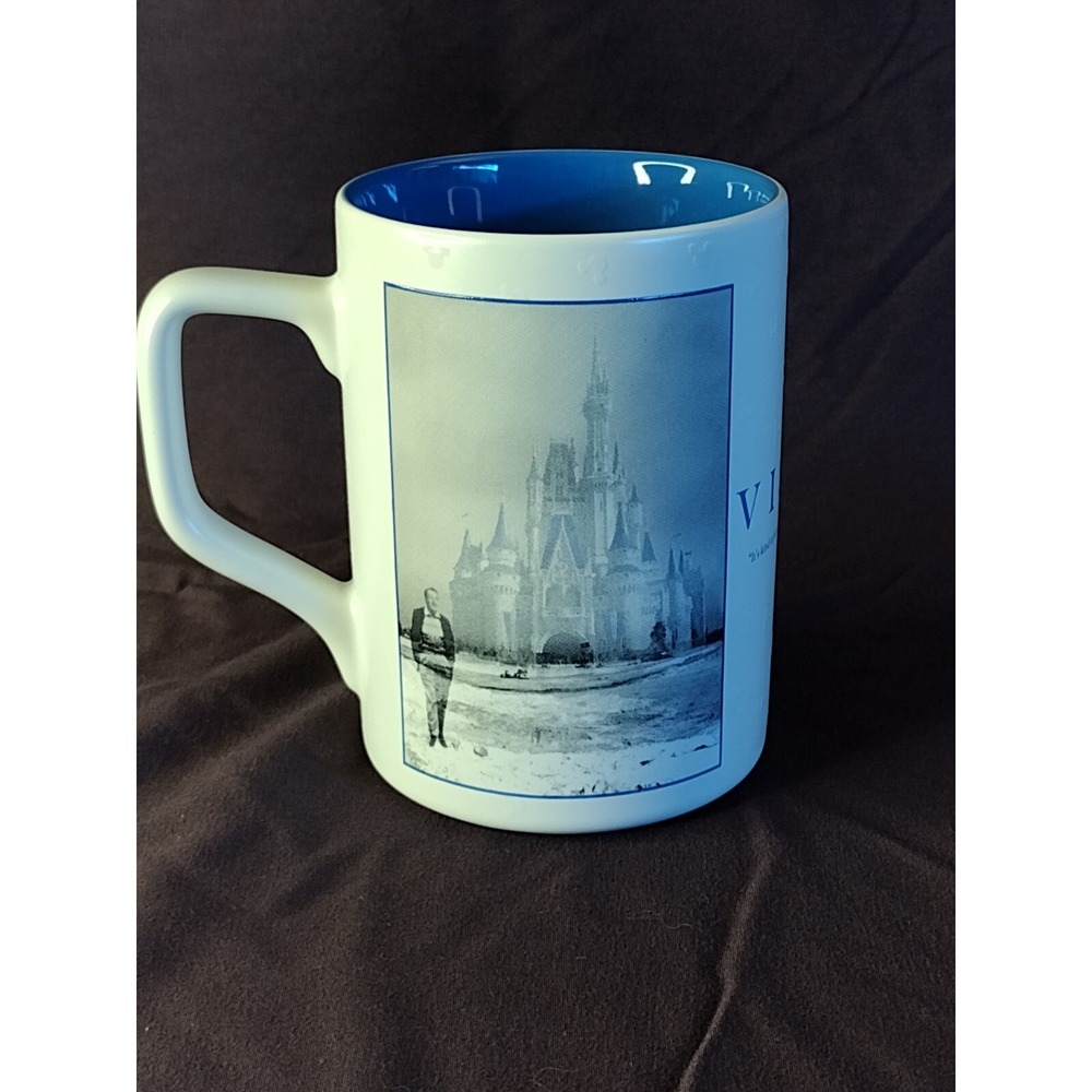 Disney Parks Vision Coffee Mug Walt Disney Disney Castle Embossed WDW